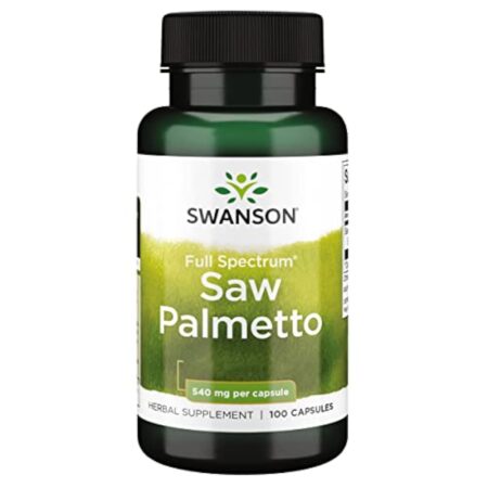 Swanson, Saw Palmetto (Palmier de Scie), 540mg, 100 Capsules, Hautement Dosé, Testé en Laboratoire, Sans Soja, Sans Gluten, Sans OGM