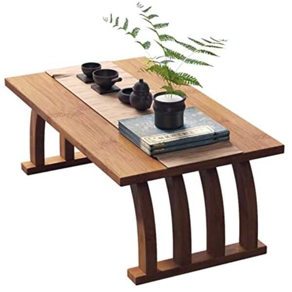 Table Basse Japonaise Table Basse Salon Zen Table À Manger Flottante Tatami Table À Manger Table À Cocktail (Color : Brown, S : 60x37x31cm) – Image 2
