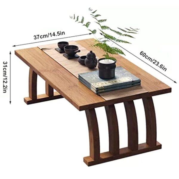 Table Basse Japonaise Table Basse Salon Zen Table À Manger Flottante Tatami Table À Manger Table À Cocktail (Color : Brown, S : 60x37x31cm) – Image 3