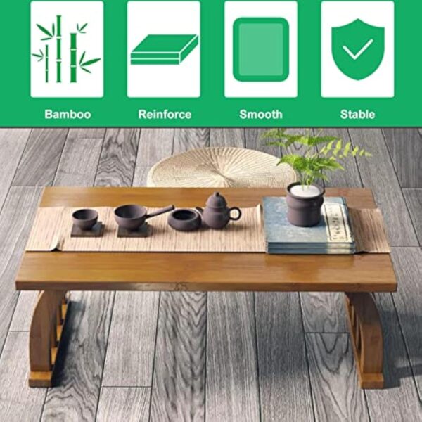 Table Basse Japonaise Table Basse Salon Zen Table À Manger Flottante Tatami Table À Manger Table À Cocktail (Color : Brown, S : 60x37x31cm) – Image 4
