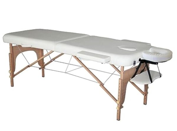 Table de Massage Pliante 186x71cm Blanche – Image 2