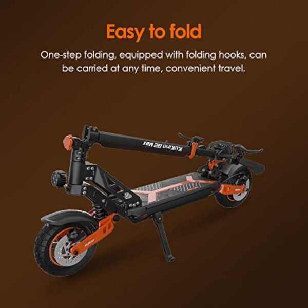 Trottinette Electrique, KuKirin G2 Max Trotinette Electrique Adulte, Scooter électrique, 10 * 2,75 Pouces Pneumatiques, Moteur 1000W, Batterie 48V 20Ah, 3 Modes de Vitesse, Freins à Double Disque – Image 7