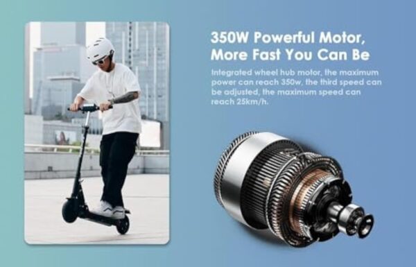 Trottinette électrique Pliant Kugoo S1/S1 Pro, Scooter électrique Adulte Portable, Trotinette Electrique Adulte – Image 3