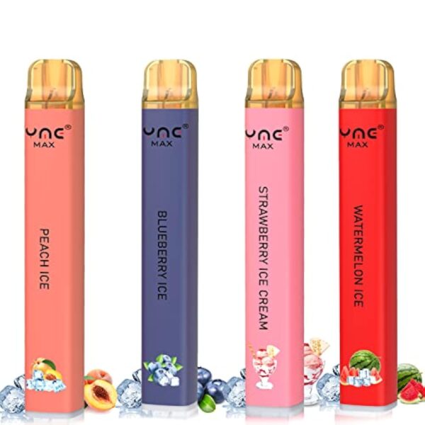 VAPORVERSE Paquet de 4 Cigarette électronique Jetable 600 Bouffées Sans Nicotine Vapoteuse Electronique Fruité Puff Vape Kit de démarrage (Pêche + Myrtille + Fraise + Pastèque) – Image 10