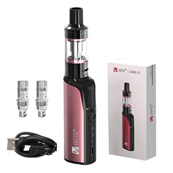 VAPTIO Cosmo Kit 30W E-cigs Cigarette électronique 1500mAh Batterie Vape avec 2.0ml Tank, Sans E Liquide Sans Nicotine (Or Rose)