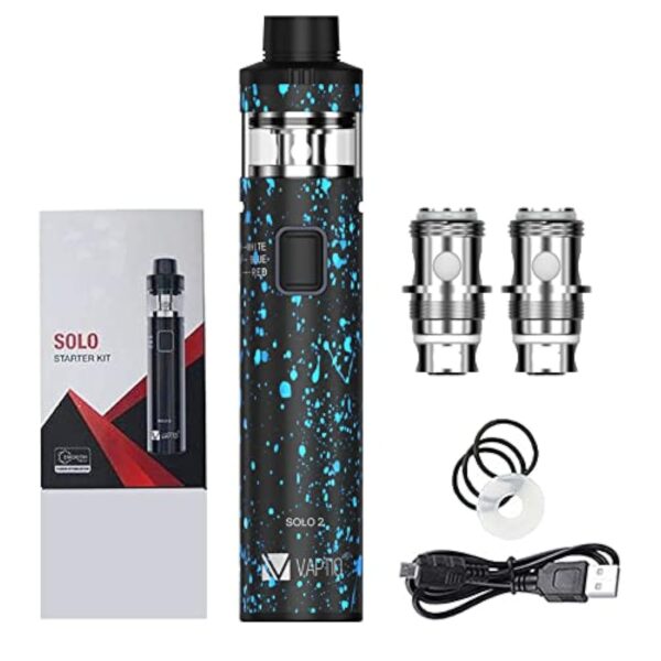 VAPTIO Tout-en-un Cigarette électronique 3000mAh Batterie 50W Vape Pen Vaporisateur Kit de Démarrage, Sans E-Liquide Sans Nicotine (bleu foncé)