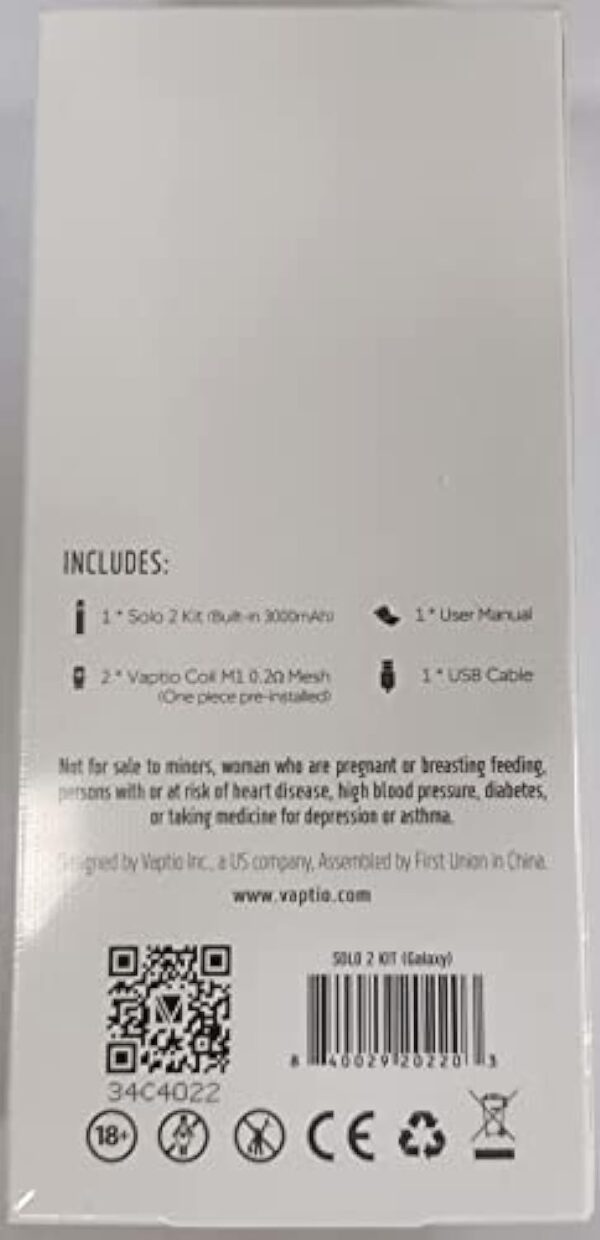 VAPTIO Tout-en-un Cigarette électronique 3000mAh Batterie 50W Vape Pen Vaporisateur Kit de Démarrage, Sans E-Liquide Sans Nicotine (bleu foncé) – Image 9