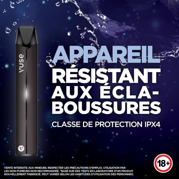 VUSE PRO Kit Simple – Cigarette Electronique Rechargeable – Chargement rapide – Couleur : Noir – Capsules vendues séparément – Image 7
