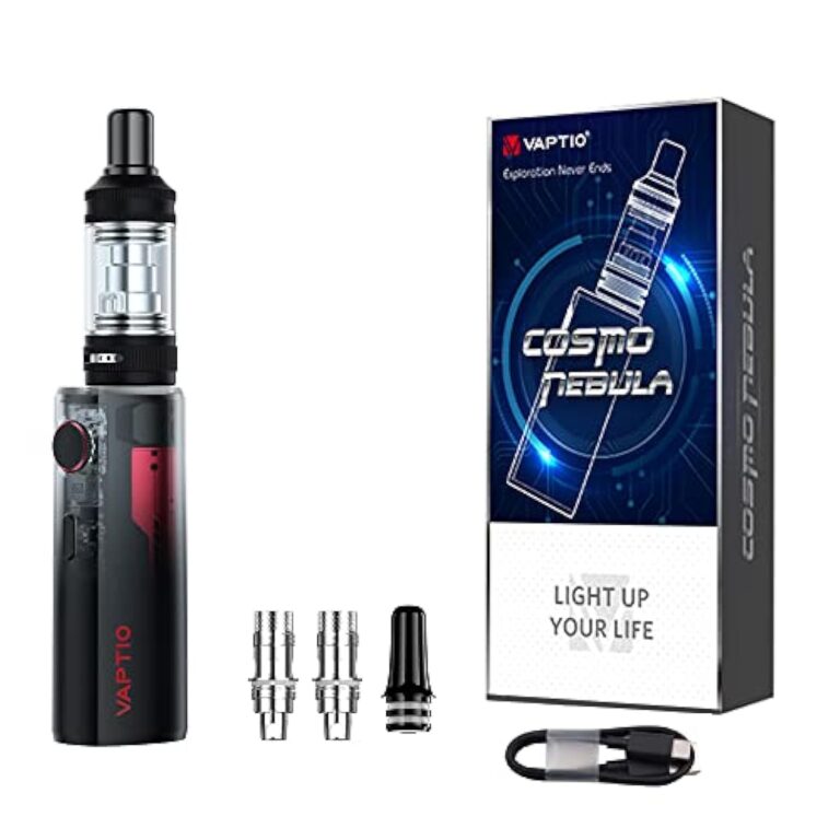Vaptio Cosmo Nebula Kit avec batterie intégrée 1500 mAh et double bobines Cosmo Kit de démarrage pour cigarette électronique sans e-liquide sans nicotine