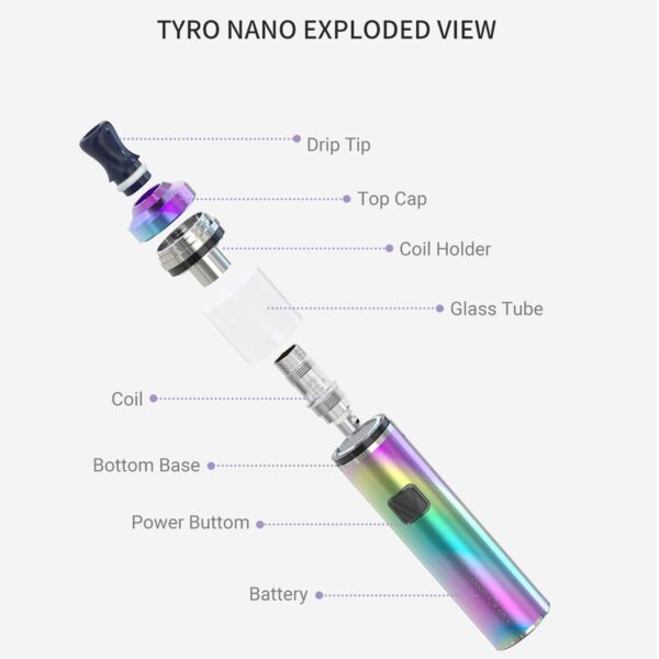 Vaptio NANO kit de démarrage Vape Pen 7W - 30W KIT Cigarette électronique Vaporisateur sans e liquide sans nicotine – Image 5