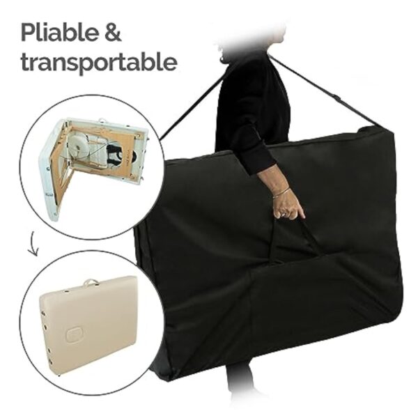 Vivezen - Table de Massage Pliante 3 Zones en Bois avec Panneau Reiki + Accessoires et Housse de Transport - Plusieurs Coloris – Image 6