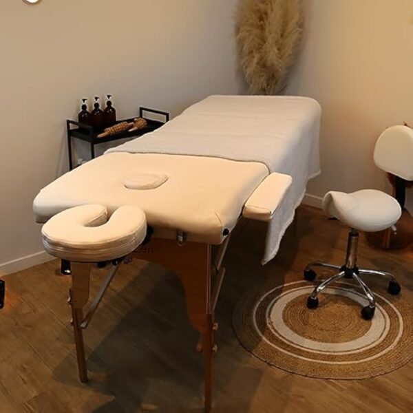 Vivezen - Table de Massage Pliante 3 Zones en Bois avec Panneau Reiki + Accessoires et Housse de Transport - Plusieurs Coloris – Image 7