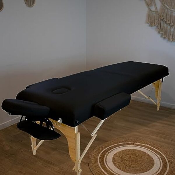 Vivezen - Table de Massage 15 cm Pliante 2 Zones en Bois avec Panneau Reiki + Accessoires et Housse de Transport - Plusieurs Coloris – Image 7