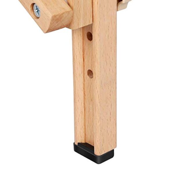 Yaheetech Table de Massage Portable Pliable à 2 Zones Charge 250 kg en Bois Hêtre Hauteur Réglable avec Appuie-tête Amovible Sac de Transport 213 x 60 cm/Noir – Image 9