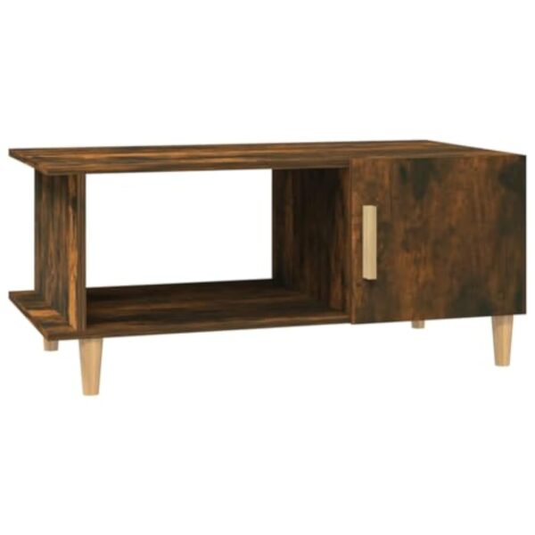 vidaXL Table Basse Table d'Appoint Bout de Canapé Table de Salon Meuble de Salon Salle de Séjour Intérieur Chêne Fumé 90x50x40 cm Bois d'Ingénierie