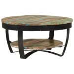 vidaXL Table Basse Bois Massif de Récupération Table d'Appoint Meuble Salon