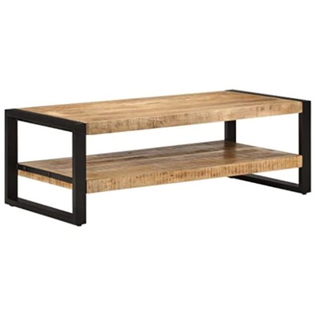vidaXL Table Basse 120x55x40 cm Bois de manguier Massif