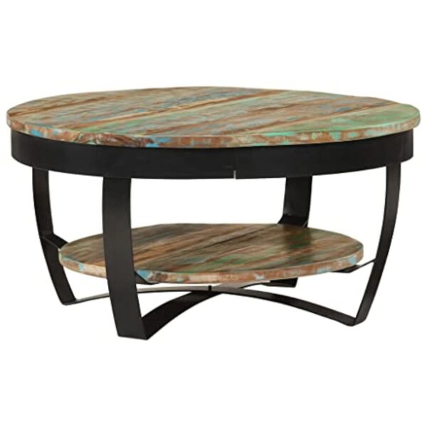 vidaXL Table Basse Bois Massif de Récupération Table d'Appoint Meuble Salon – Image 2