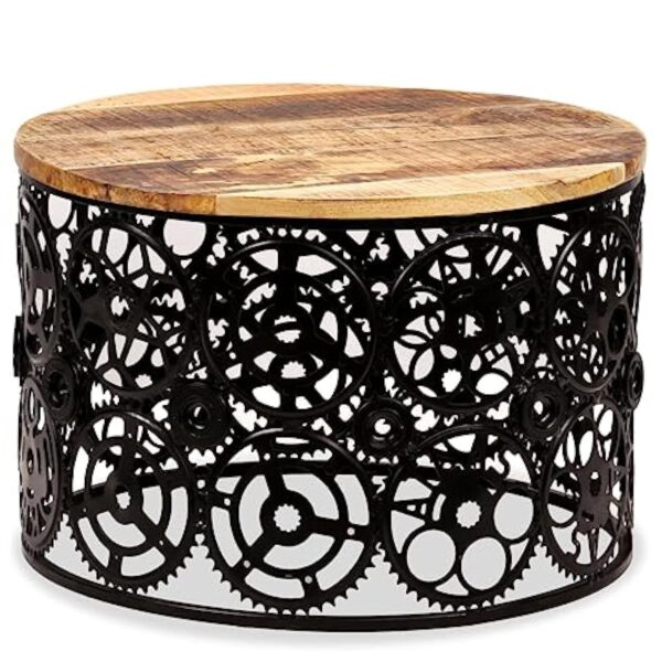 vidaXL Table Basse Bois de Manguier Massif Table d'Appoint Salon Maison Chmbre – Image 2