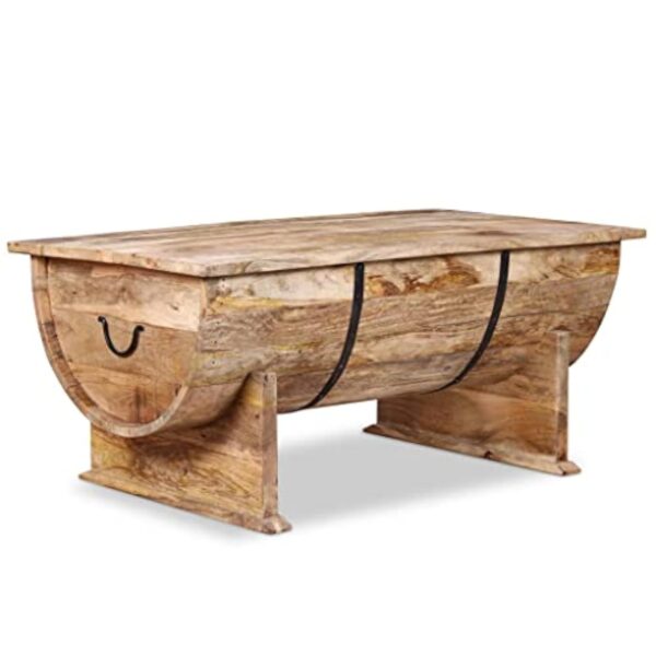 vidaXL Table Basse Table d'Appoint Table de Chevet Canapé Salon Salle de Séjour Maison Intérieur 88x50x40 cm Bois de Manguier Massif – Image 3