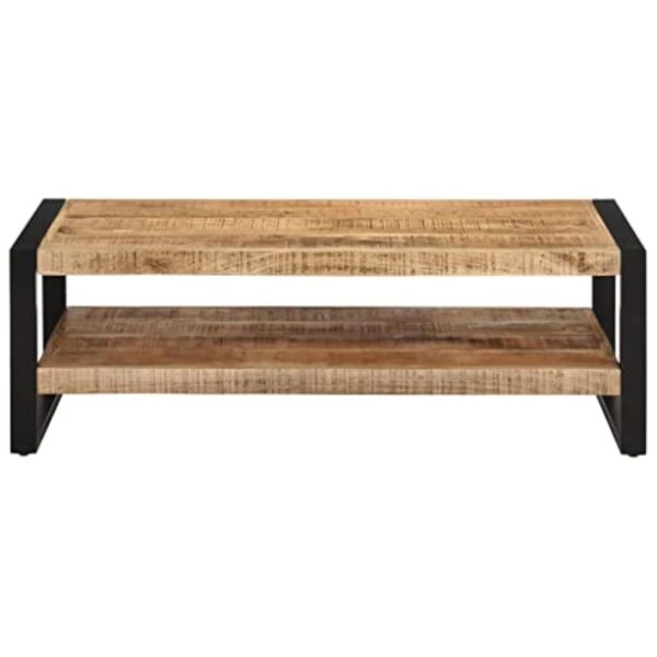 vidaXL Table Basse 120x55x40 cm Bois de manguier Massif – Image 3