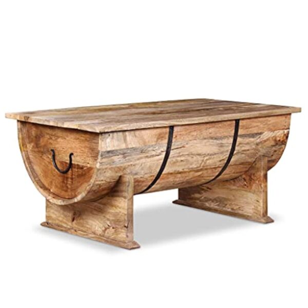 vidaXL Table Basse Table d'Appoint Table de Chevet Canapé Salon Salle de Séjour Maison Intérieur 88x50x40 cm Bois de Manguier Massif – Image 4