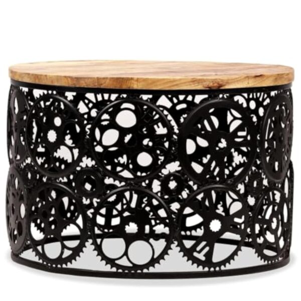 vidaXL Table Basse Bois de Manguier Massif Table d'Appoint Salon Maison Chmbre – Image 4