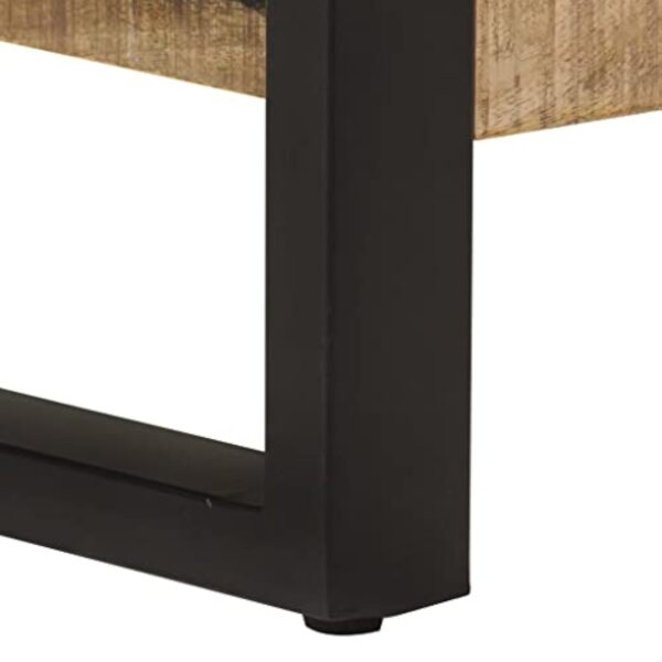vidaXL Table Basse 120x55x40 cm Bois de manguier Massif – Image 4