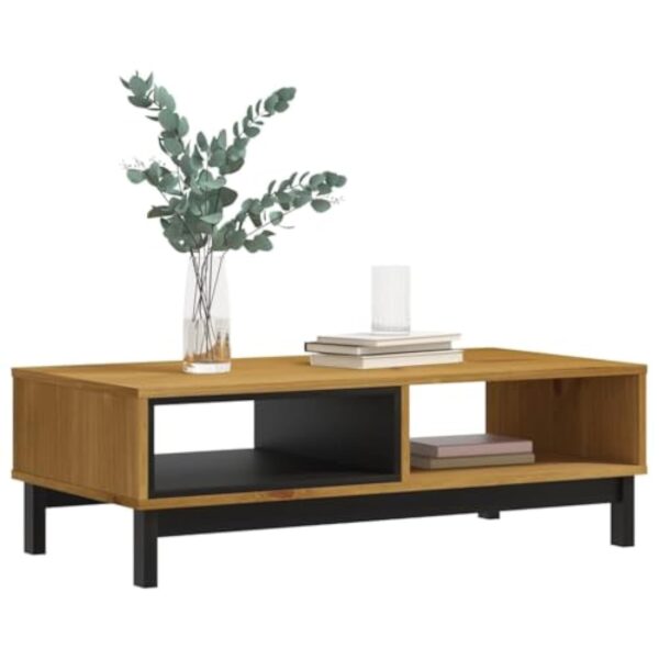 vidaXL Table Basse FLAM 100x50x32,5 cm Bois de pin Massif – Image 5