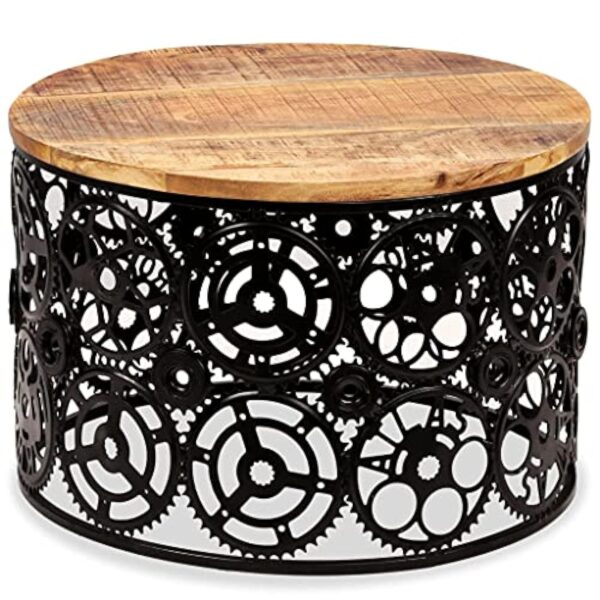 vidaXL Table Basse Bois de Manguier Massif Table d'Appoint Salon Maison Chmbre – Image 5