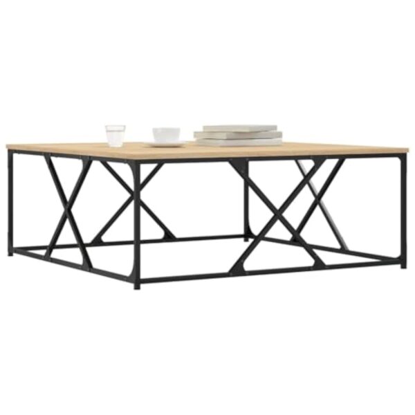 vidaXL Table Basse chêne Sonoma 100x100x40 cm Bois d'ingénierie – Image 5