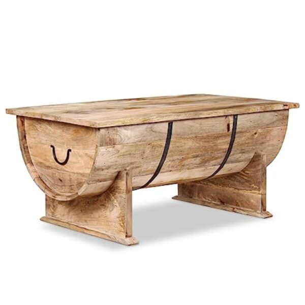 vidaXL Table Basse Table d'Appoint Table de Chevet Canapé Salon Salle de Séjour Maison Intérieur 88x50x40 cm Bois de Manguier Massif – Image 6