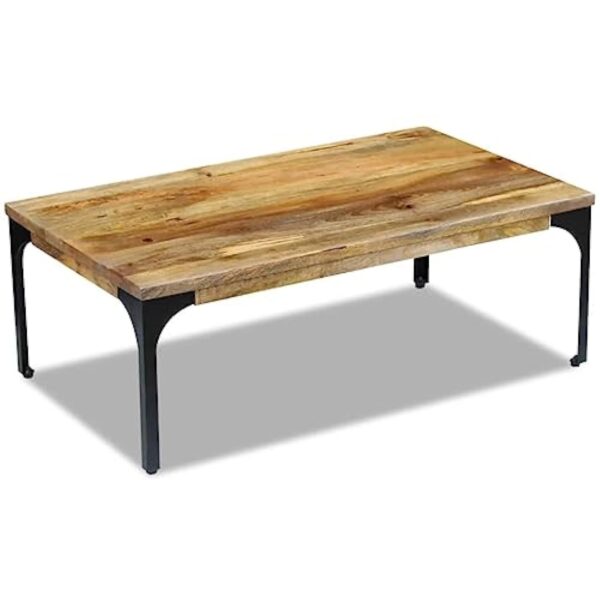 vidaXL Table Basse pour Salon Table d'appoint Bois de manguier 100 x 60 x 35 cm – Image 6