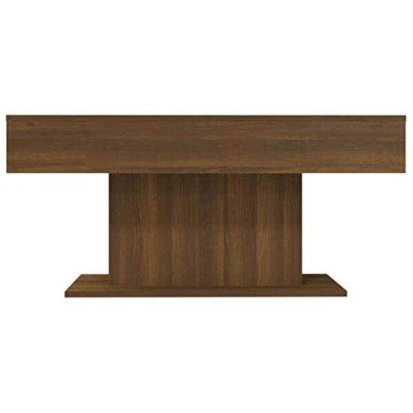 vidaXL Table Basse Table d'Appoint Meuble de Salon Bout de Canapé Salle de Séjour Intérieur Chêne Marron 96x50x45 cm Bois d'Ingénierie – Image 6