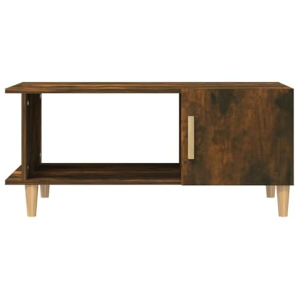 vidaXL Table Basse Table d'Appoint Bout de Canapé Table de Salon Meuble de Salon Salle de Séjour Intérieur Chêne Fumé 90x50x40 cm Bois d'Ingénierie – Image 7