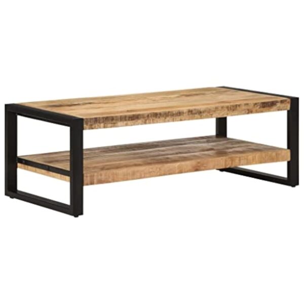 vidaXL Table Basse 120x55x40 cm Bois de manguier Massif – Image 7