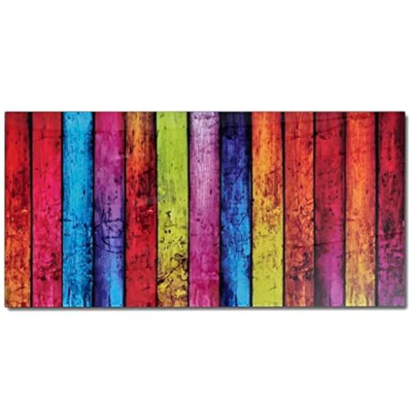 vidaXL Table Basse avec Impression d'arc-en-Ciel Dessus en Verre Meuble Salon – Image 8