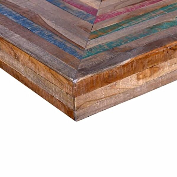 vidaXL Table Basse Table de Salon Teck recyclé avec Pieds V Table d'appoint – Image 8