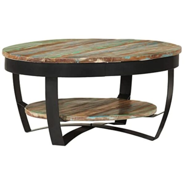 vidaXL Table Basse Bois Massif de Récupération Table d'Appoint Meuble Salon – Image 8