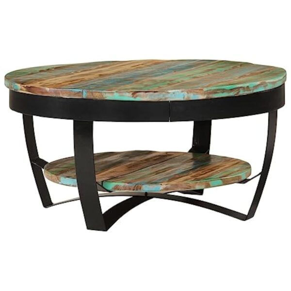 vidaXL Table Basse Bois Massif de Récupération Table d'Appoint Meuble Salon – Image 9