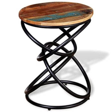 vidaXL Table d'Appoint Table Basse de Salon Bureau Bois de Récupération Massif