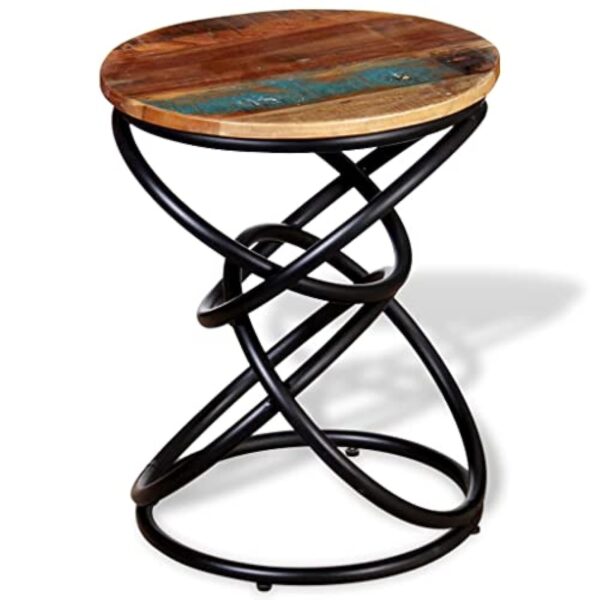 vidaXL Table d'Appoint Table Basse de Salon Bureau Bois de Récupération Massif – Image 2