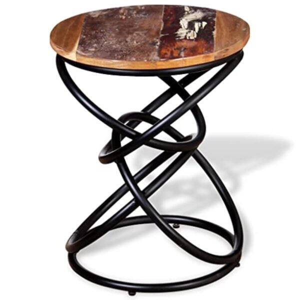 vidaXL Table d'Appoint Table Basse de Salon Bureau Bois de Récupération Massif – Image 4