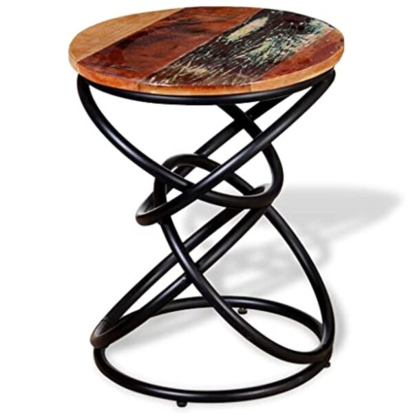 vidaXL Table d'Appoint Table Basse de Salon Bureau Bois de Récupération Massif – Image 6