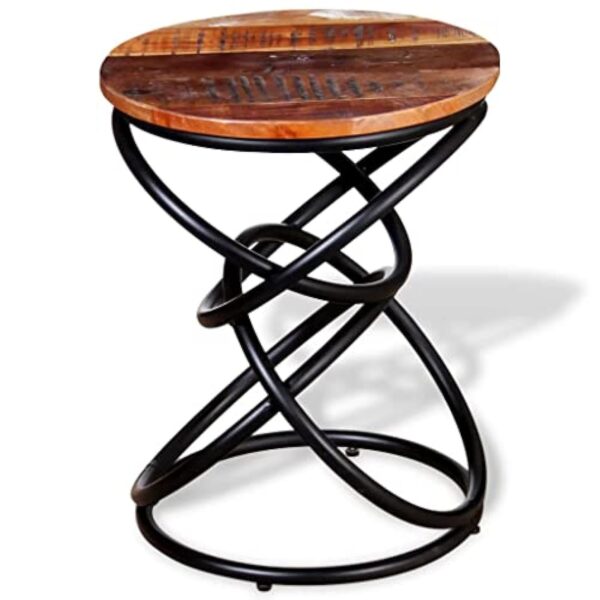 vidaXL Table d'Appoint Table Basse de Salon Bureau Bois de Récupération Massif – Image 7