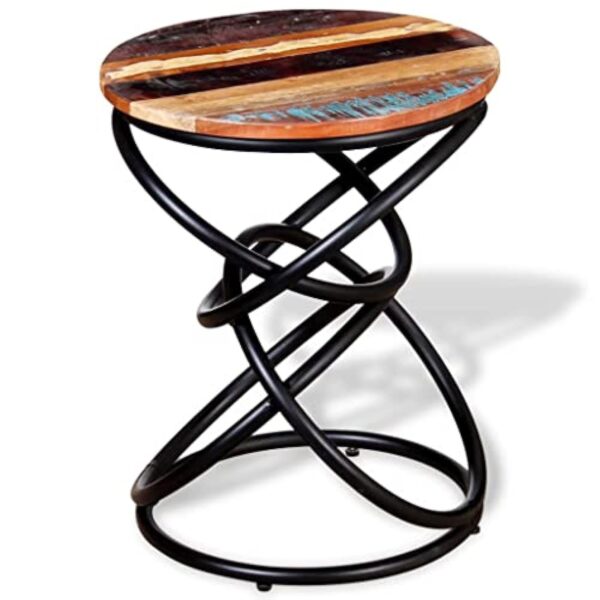 vidaXL Table d'Appoint Table Basse de Salon Bureau Bois de Récupération Massif – Image 8