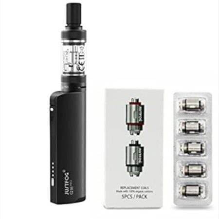 ✅100% AUTHENTIQUE✅ cigarette électronique justfog q16 kit complet + 5 résistances justfog 1.6ohm le produit ne contient pas de nicotine ni de tabac (Q16 KIT + 5 Résistances)