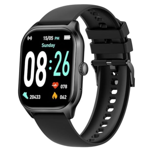 AcclaFit Montre Connectée pour Homme Femme, 2.01" Full Touch Smart Watch avec Notifications, Répondre/Numéroter, Smartwatch avec Fréquence Cardiaque, Tensiomètre, Compteur de Calories pour Android iOS – Image 2