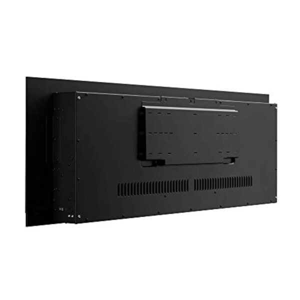 Amazon Basics Cheminée électrique murale chauffante à LED, courbe 3D, multicolore - 60" (152 cm) - avec télécommande, 1300 W, Noir – Image 5