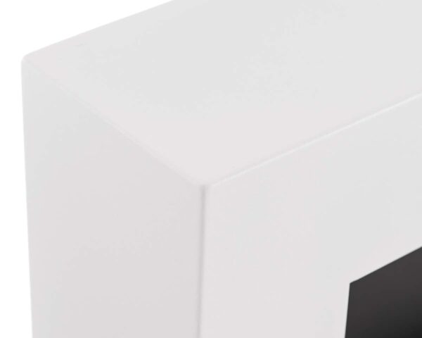 Bio cheminée blanc Nice-House BOX 90x40cm. Cheminée bio éthanol murale 900x400mm blanche. Une biocheminée en forme de boîte à accrocher au mur. Cheminée au bioéthanol sans verre. – Image 4